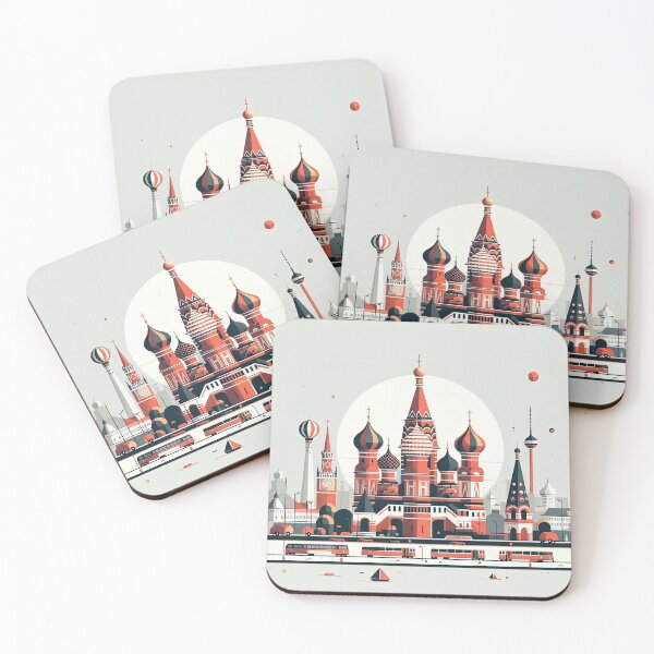 Item preview, Saint Basil’s Cathedral Minimalism Art Style designed and sold by artofuniverse.