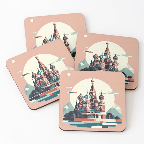 Item preview, Saint Basil’s Cathedral Minimalism Art Style designed and sold by artofuniverse.