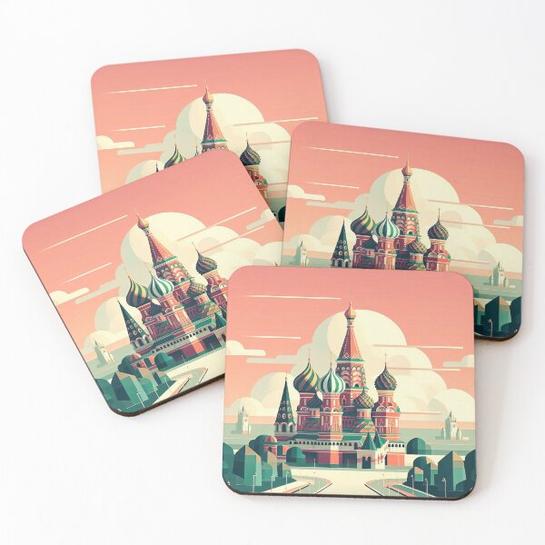 Item preview, Saint Basil’s Cathedral Minimalism Art Style designed and sold by artofuniverse.