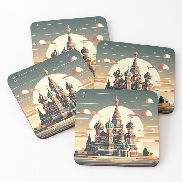 Item preview, Saint Basil’s Cathedral Minimalism Art Style designed and sold by artofuniverse.