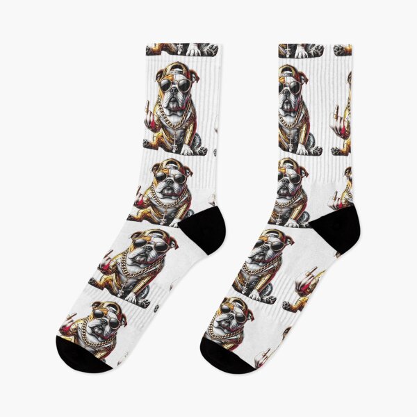 Item preview, Bulldogs middle finger, stylish gold silver super, colorful designed and sold by Dan9010.