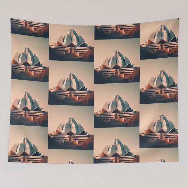 Item preview, Lotus Temple Minimalism Art Style designed and sold by artofuniverse.