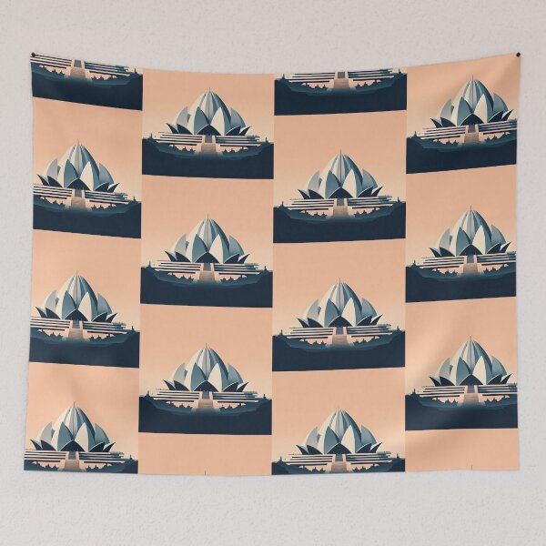 Item preview, Lotus Temple Minimalism Art Style designed and sold by artofuniverse.