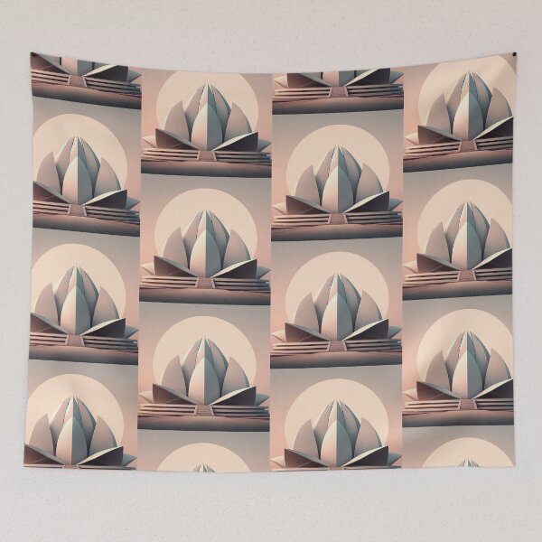 Item preview, Lotus Temple Minimalism Art Style designed and sold by artofuniverse.