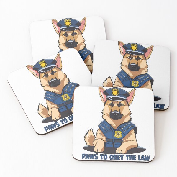 Item preview, Paws to Obey the Law – German Shepherd Police Dog T-Shirt designed and sold by JCRockDesign.