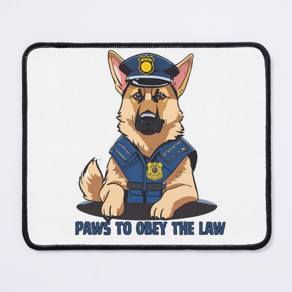 Item preview, Paws to Obey the Law – German Shepherd Police Dog T-Shirt designed and sold by JCRockDesign.