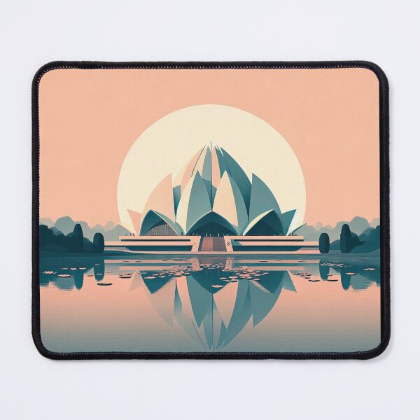 Item preview, Lotus Temple Minimalism Art Style designed and sold by artofuniverse.