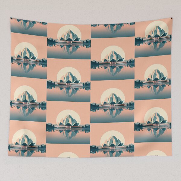 Item preview, Lotus Temple Minimalism Art Style designed and sold by artofuniverse.