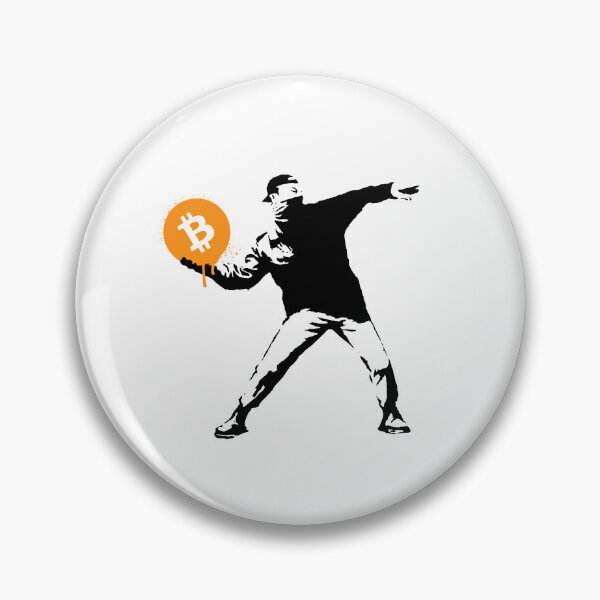 Item preview, Banksy Bitcoin Flower Thrower Spray designed and sold by createmvt.