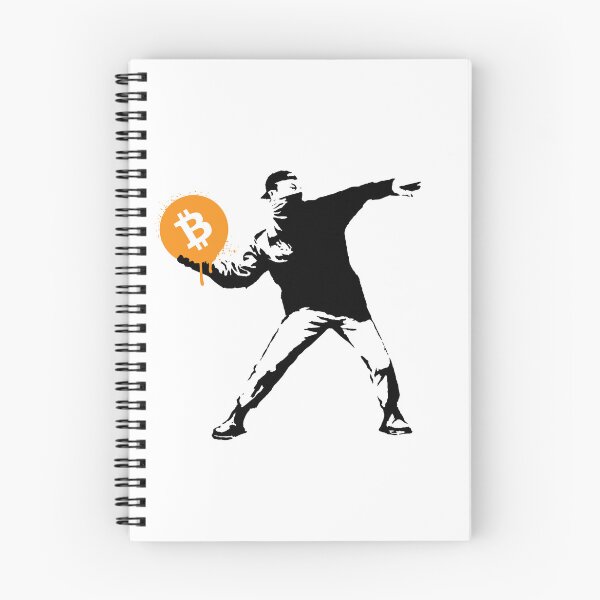 Item preview, Banksy Bitcoin Flower Thrower Spray designed and sold by createmvt.