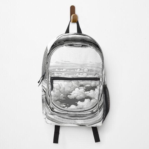 Item preview, Hand-Drawn Airplane Window View – Minimalist Black Sketch Art designed and sold by Windy-market.