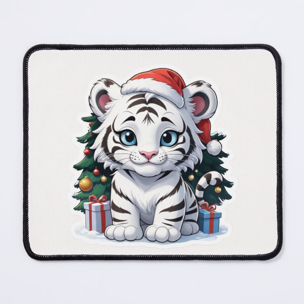Item preview, Christmas Cartoon White Tiger designed and sold by Krieghorn.