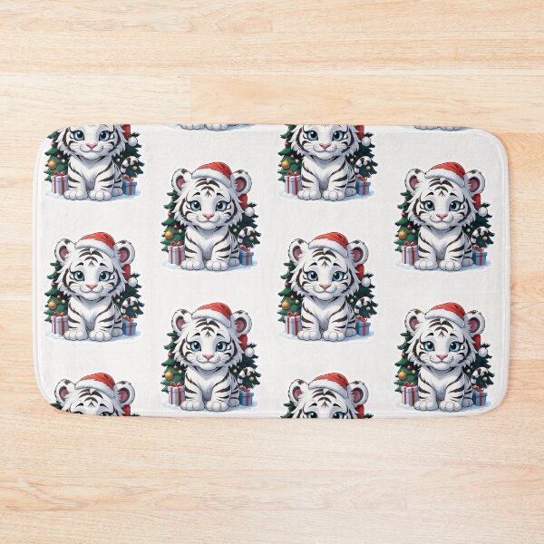 Item preview, Christmas Cartoon White Tiger designed and sold by Krieghorn.