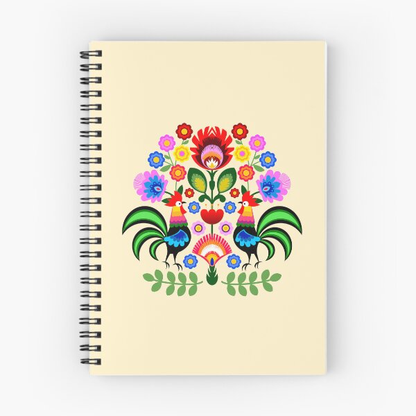 Item preview, Polish folk art - floral embroidery pattern and cutouts colorful designed and sold by mikistudio.