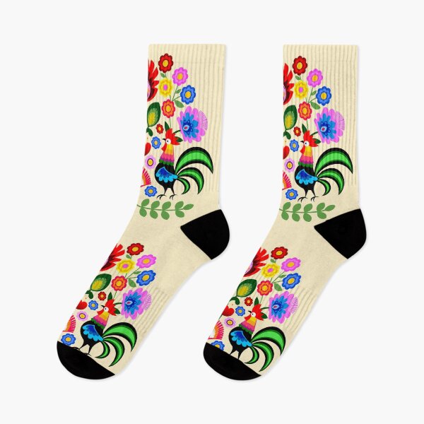 Item preview, Polish folk art - floral embroidery pattern and cutouts colorful designed and sold by mikistudio.