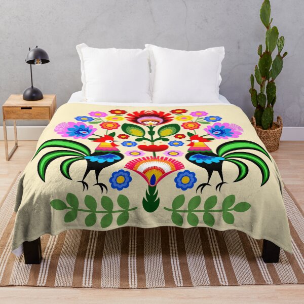 Item preview, Polish folk art - floral embroidery pattern and cutouts colorful designed and sold by mikistudio.