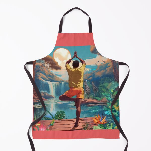 Item preview, Yoga Asana - Tree Pose Vrksasana -  African Oasis: Kilimanjaro designed and sold by MiHijoDesign.