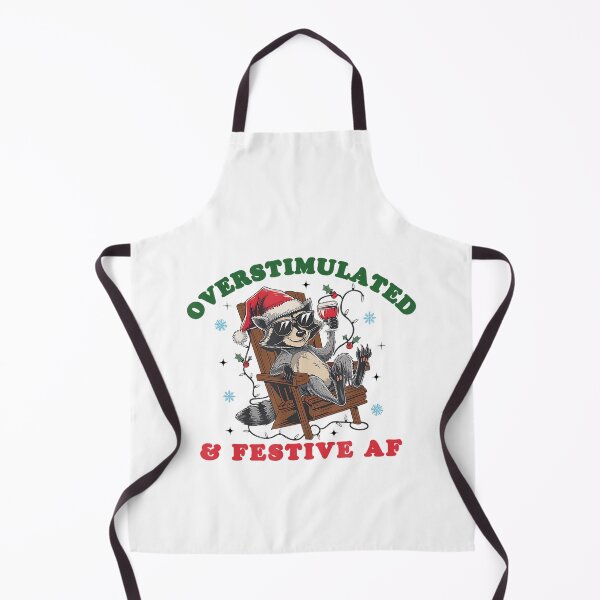 Item preview, Overstimulated & Festive AF Raccoon Christmas 2024 designed and sold by Wisppiaa.