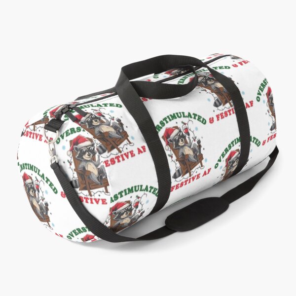 Item preview, Overstimulated & Festive AF Raccoon Christmas 2024 designed and sold by Wisppiaa.