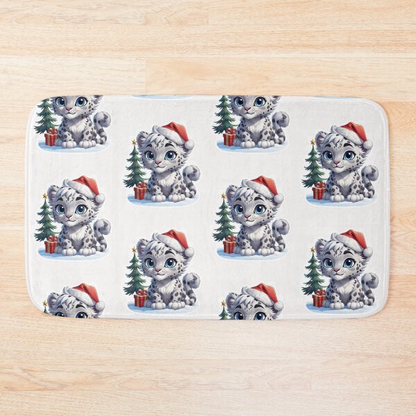 Item preview, Christmas Cartoon Snow Leopard designed and sold by Krieghorn.