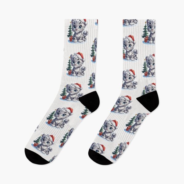 Item preview, Christmas Cartoon Snow Leopard designed and sold by Krieghorn.