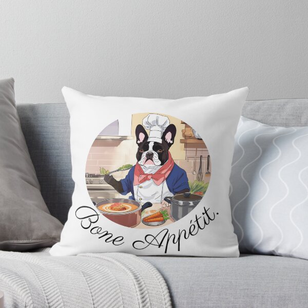 Item preview, Bone Appétit – French Bulldog Chef T-Shirt designed and sold by JCRockDesign.