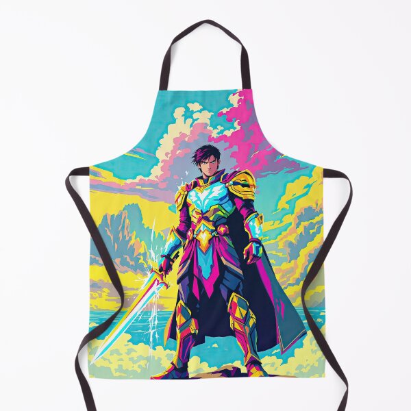 Item preview, Vibrant Warrior Standing on Rocky Cliff designed and sold by artwaves.