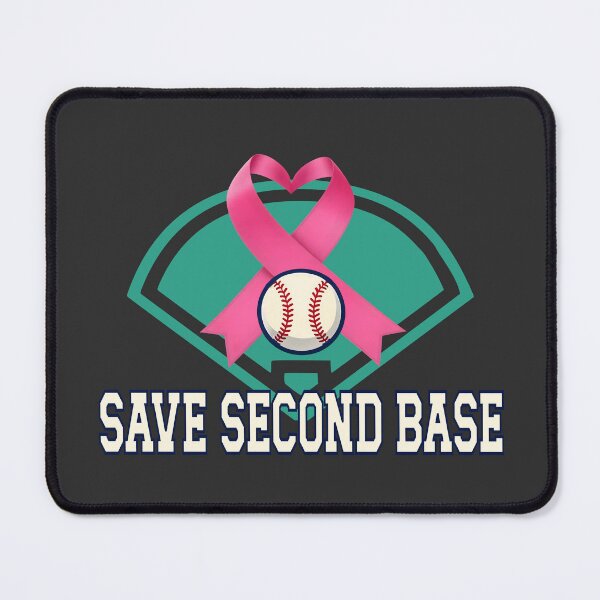 Item preview, Save second Base Baseball Player Breast Cancer Awareness designed and sold by Colorfulman.