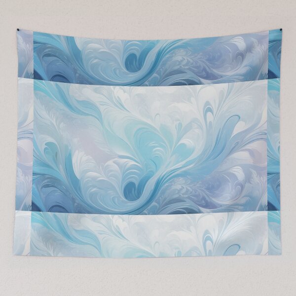 Item preview, Winter-Inspired Blue and White Abstract Swirl Design designed and sold by SassyArtistry.
