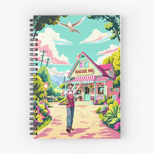 Item preview, Cheerful Man Standing Outside Roadside Inn designed and sold by artwaves.