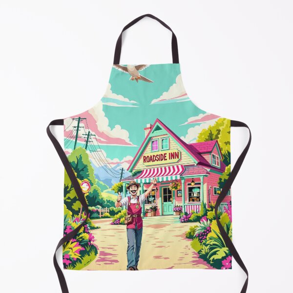 Item preview, Cheerful Man Standing Outside Roadside Inn designed and sold by artwaves.