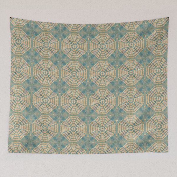 Item preview, Chinese Medallion V3 - Yellow Ochre designed and sold by Carina Parry Studios.