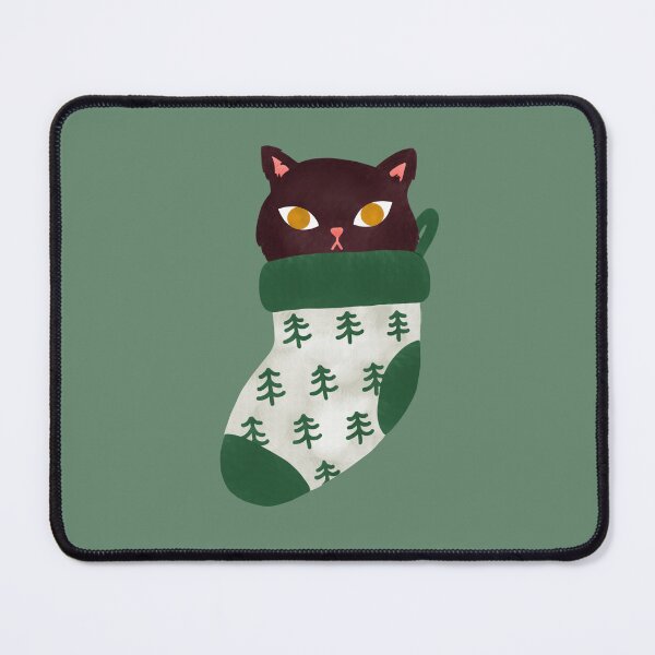 Item preview, Black Cat in a Sock with Trees designed and sold by CarolBel.