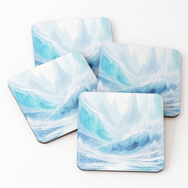 Item preview, Majestic Frozen Landscape with Icy Peaks and Snowy Valleys designed and sold by SassyArtistry.