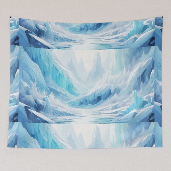 Item preview, Majestic Frozen Landscape with Icy Peaks and Snowy Valleys designed and sold by SassyArtistry.