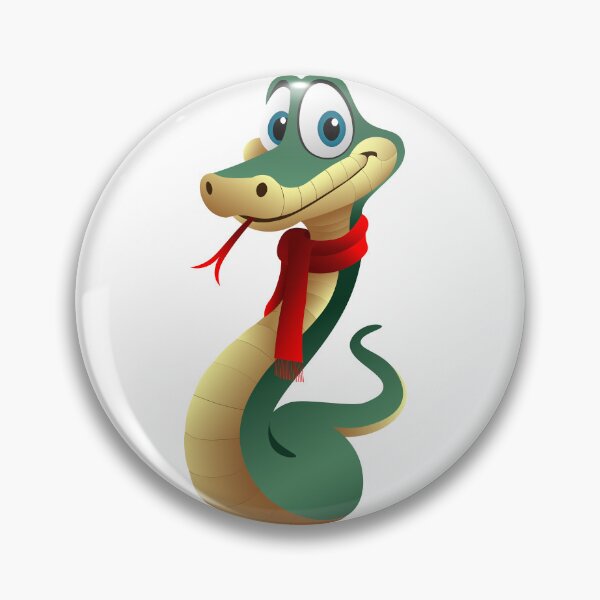 Item preview, Snake in a red scarf. Green snake. Blue-eyed snake. designed and sold by lu-print-design.