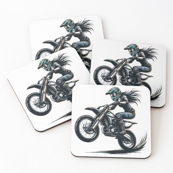 Item preview, MotoCross Lady, Woman on motorcycle, Girl on Dirt Bike Braaap designed and sold by Cr320.