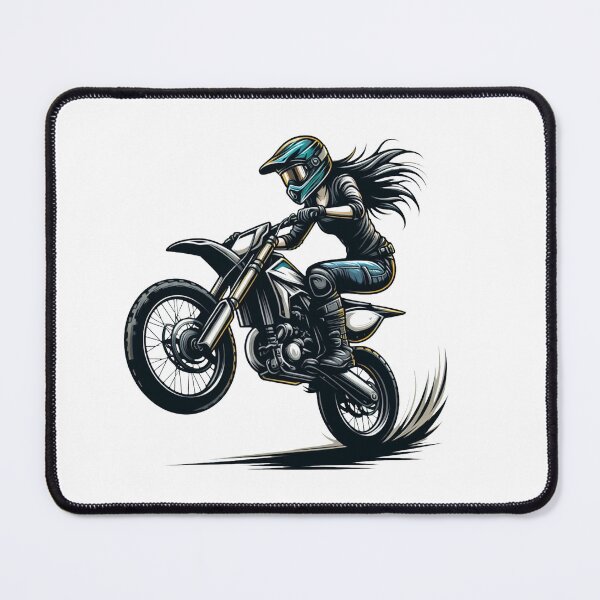 Item preview, MotoCross Lady, Woman on motorcycle, Girl on Dirt Bike Braaap designed and sold by Cr320.