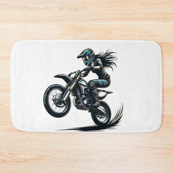 Item preview, MotoCross Lady, Woman on motorcycle, Girl on Dirt Bike Braaap designed and sold by Cr320.