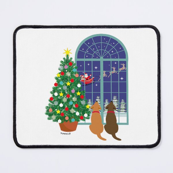 Item preview, Fox Red Labrador and Chocolate Labrador Magical Night Christmas designed and sold by HappyLabradors.