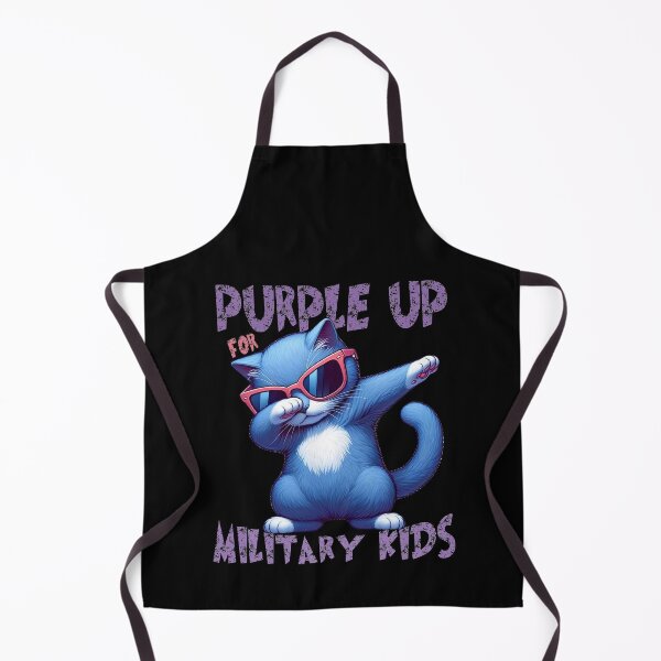 Item preview, Purple Up For Military Kids Month Of The Military Cool Dabbing Cat designed and sold by Smix Pixels.