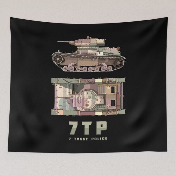 Item preview, 7TP WW2 Polish Light Tank Color Illustration Diagrams designed and sold by MilitaryMart.