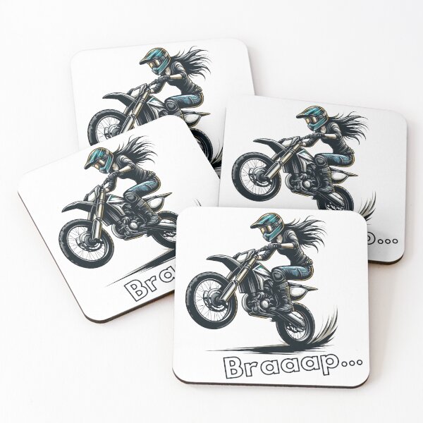 Item preview, MotoCross Lady, Woman on motorcycle, Girl on Dirt Bike Braaap designed and sold by Cr320.