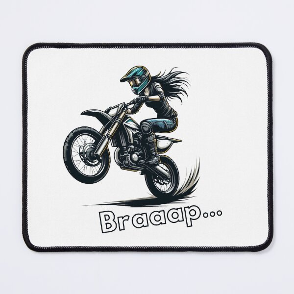 Item preview, MotoCross Lady, Woman on motorcycle, Girl on Dirt Bike Braaap designed and sold by Cr320.
