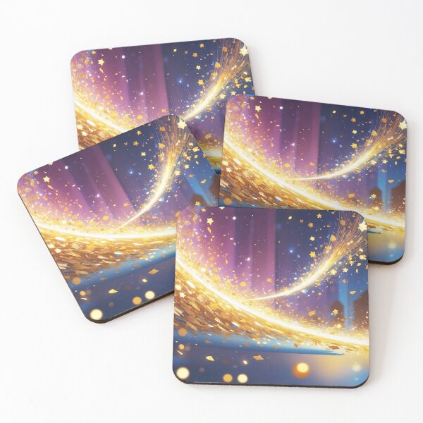Item preview, Golden Light Swirls with Sparkling Particles on Vibrant Background designed and sold by SassyArtistry.