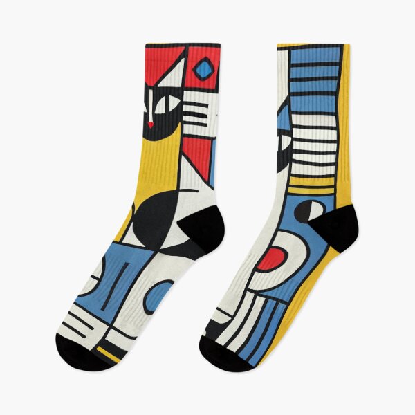 Item preview, Geometric Cats: A Modernist Homage to Mondrian and Bauhaus Design designed and sold by Drawmecute.