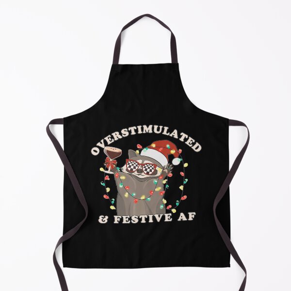 Item preview, Overstimulated & Festive AF Raccoon Christmas Weirdcore Meme designed and sold by Wisppiaa.