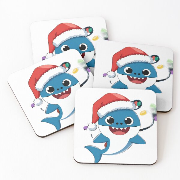 Item preview, Christmas Shark with Santa Hat Sticker designed and sold by lubushop1.