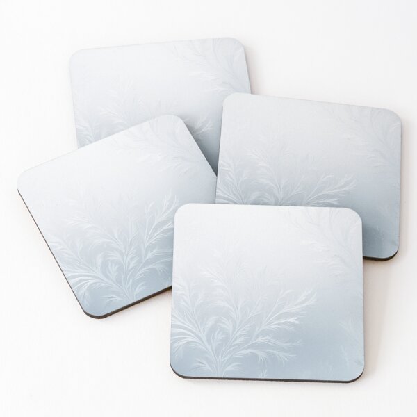 Item preview, Frosted Leaves on Elegant Winter Background designed and sold by SassyArtistry.