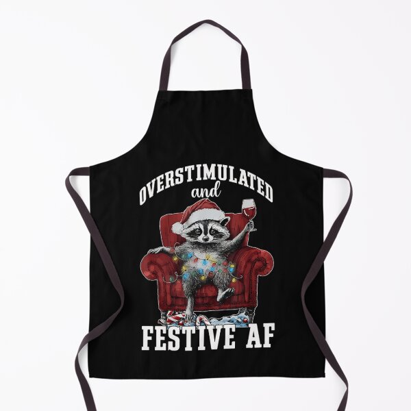 Item preview, Overstimulated & Festive AF Raccoon Christmas designed and sold by Wisppiaa.